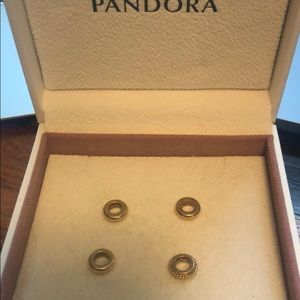 Pandora four gold spacers